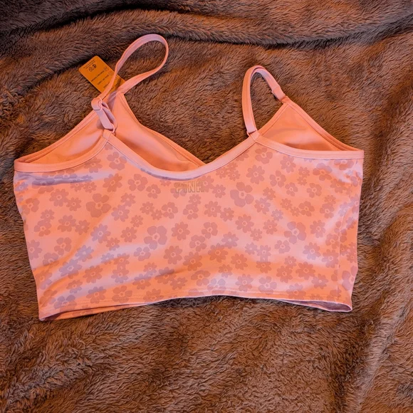 NWT PINK Victoria's Secret Lavender Floral Sports Bra - Picture 2 of 6